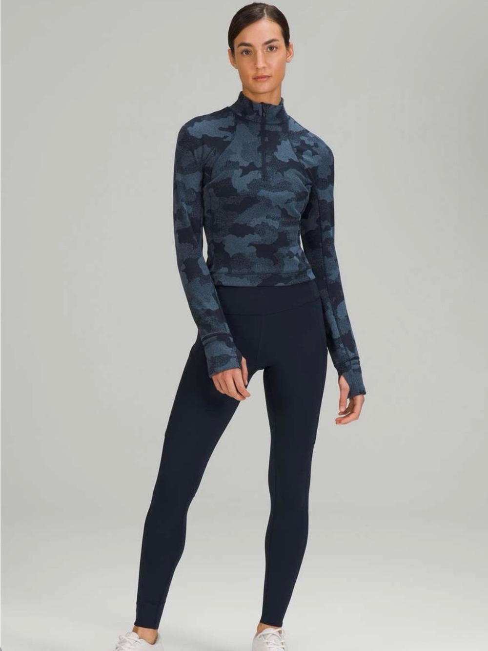 Lulu “Its Rulu Run Cropped Half Zip” 🦋☁️